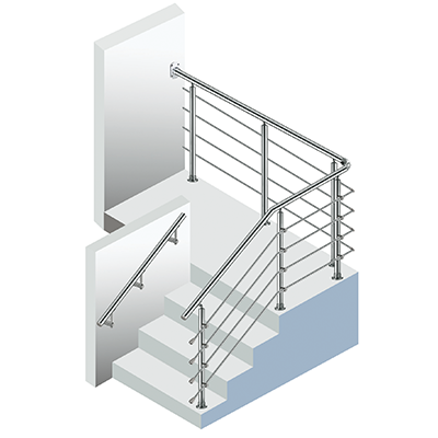 Detail removable handrails