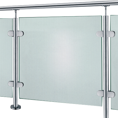 balconybrushed chrome square handrail