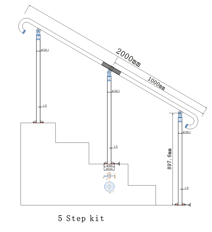 stair handrail Simplified building handrails