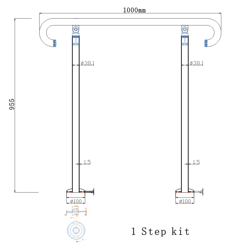 stair railing Simplified building handrails